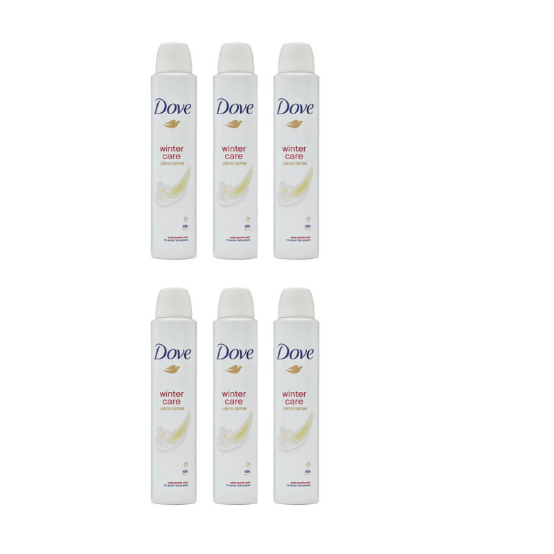 Dove Winter Care Limited Edition Dry Antiperspirant Deodorant Spray 200ml - Pack of 6