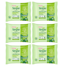 Simple Kind To Skin Cleansing Facial Wipes 25 Count - Pack of 6