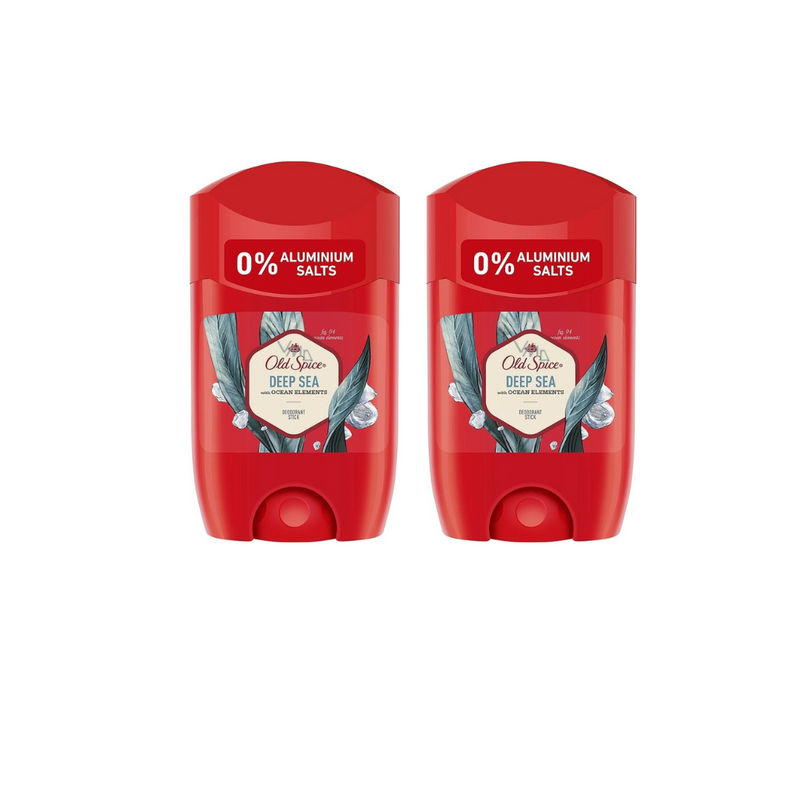 Old Spice Deep Sea Deodorant stick for men 50 ml -Pack of 2