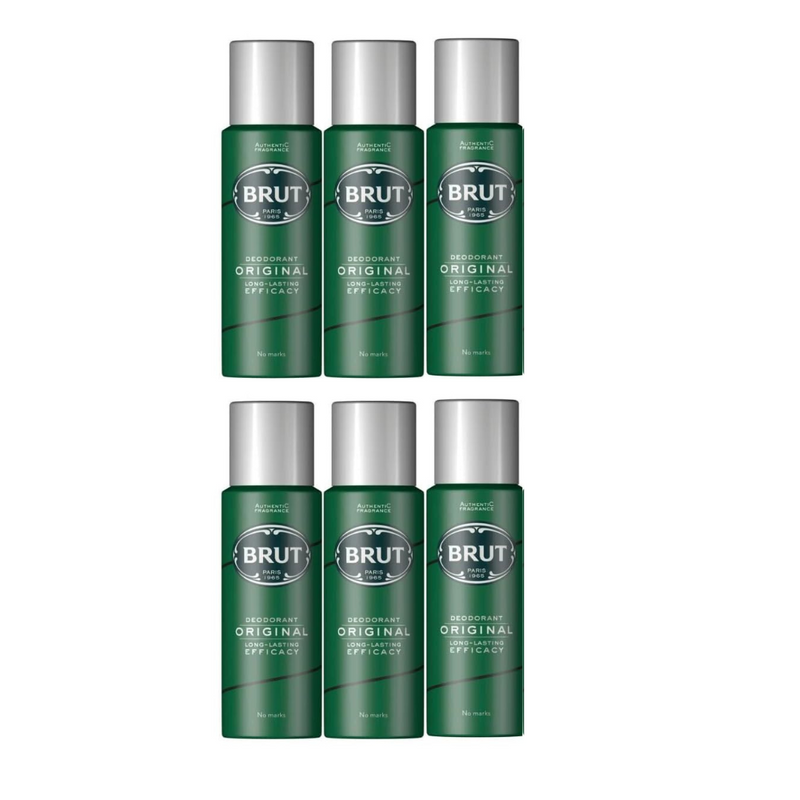 Brut Body Spray Deodorant Original 200ml - Pack of 6