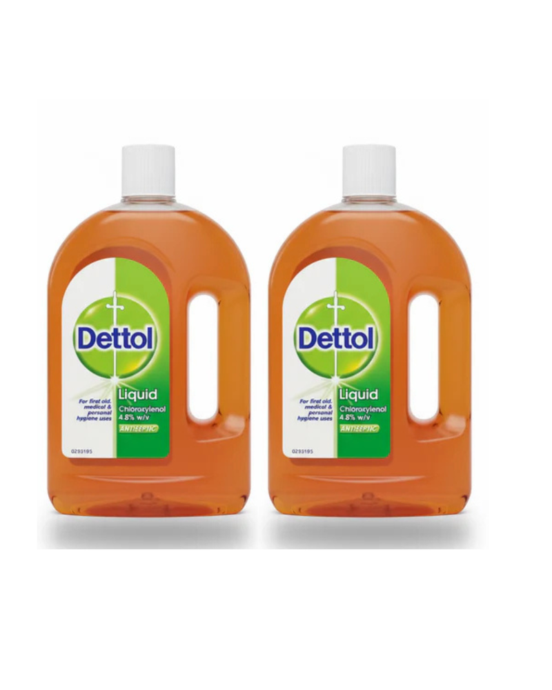 Dettol Antiseptic Disinfectant Liquid 1LT - Pack of 2