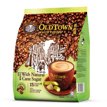 Old Town White Coffee With Natural Cane Sugar, 15 Sticks