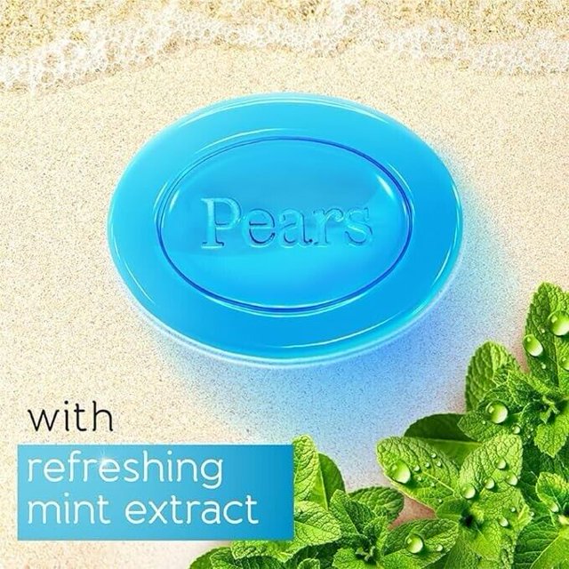 Pears Soap Mint Extract Pure & Gentle (Blue) 4.4oz - Pack of 12