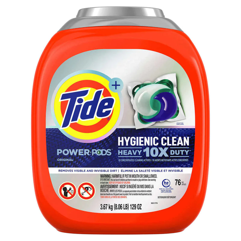 Tide Pods 10x Heavy Duty Power Pods Laundry Detergent Original, 76 Count