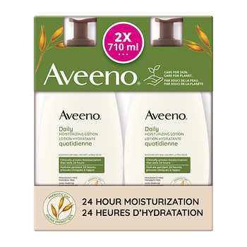 Aveeno Daily Moisturizing Lotion 24 Hour Hydration 710ml - Pack of 2