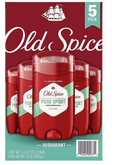 Old Spice Pure Sport Deodorant (2.4 oz 5 pk)