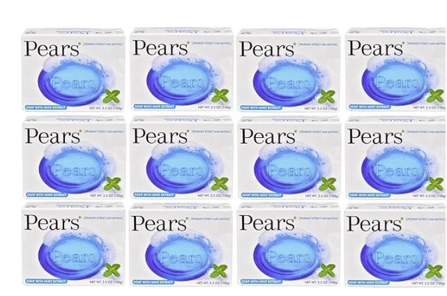 Pears Soap Pure & Gentle Mint Extracts 3.53oz (Pack of 12)