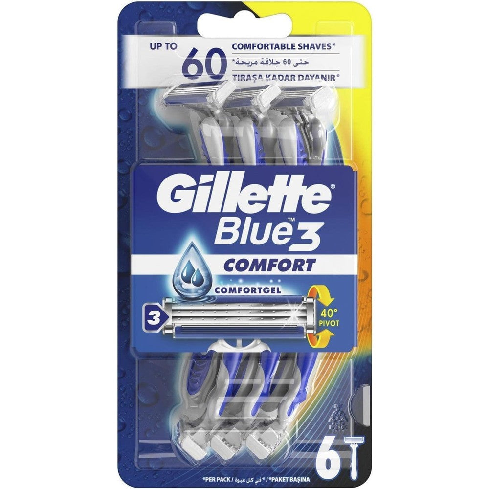Gillette Blue III Comfort Disposable Razors 6ct