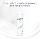 Dove Women Fresh Care Antiperspirant Deodorant Spray for 150ml -Pack of 6