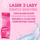 Laser 2 Lady disposable Shaving Razor 10 pieces -Pack of 2