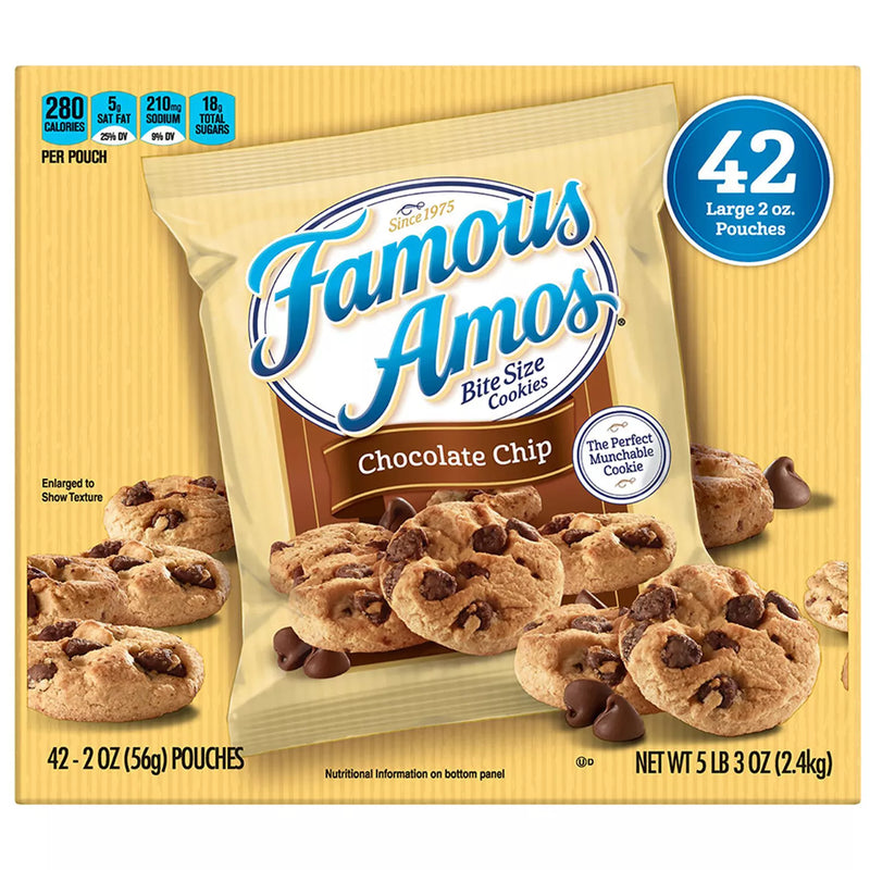 Famous Amos Chocolate Chip Cookies 42 Count