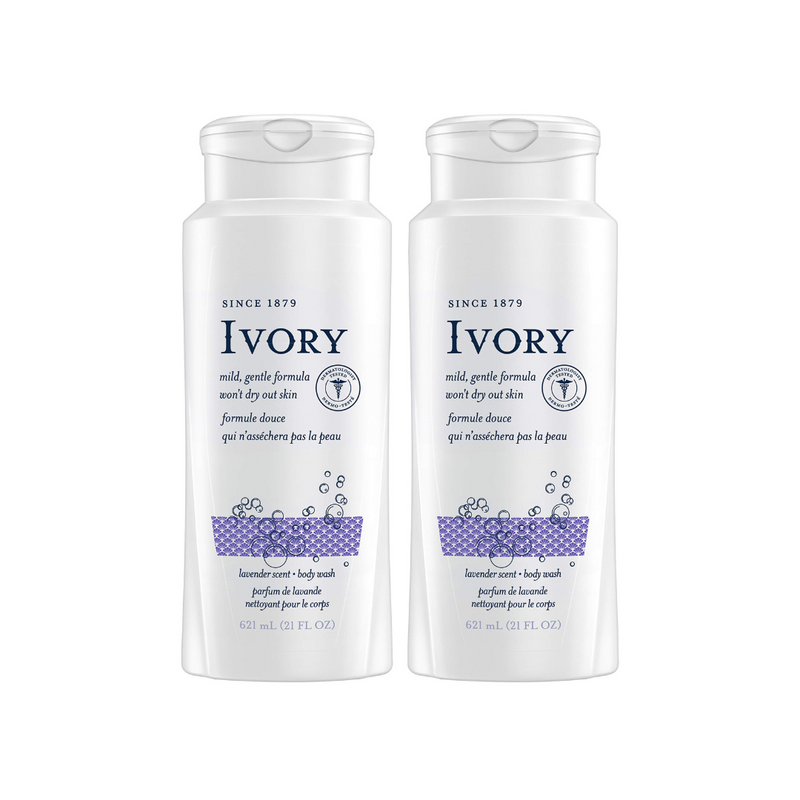 Ivory Lavender Body Wash, 21oz - Pack of 2