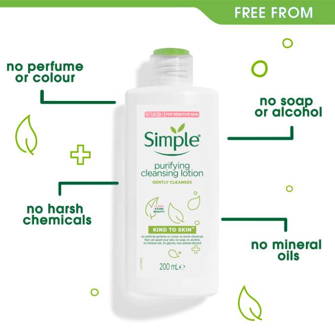 Simple Kind To Skin Purifying Cleansing Lotion 200ml - Pack of 2