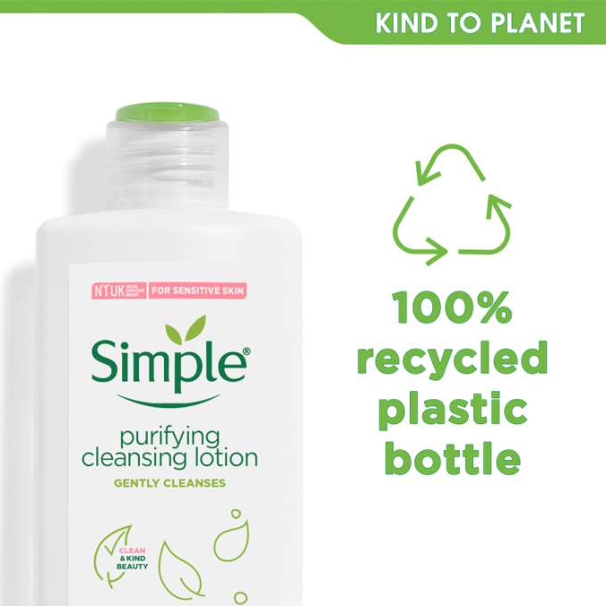 Simple Kind To Skin Purifying Cleansing Lotion 200ml - Pack of 2