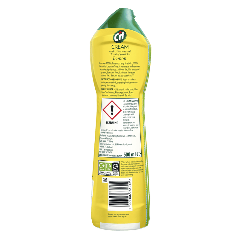 Cif Lemon Cream with Microparticles Spray, 500ml