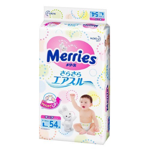 Kao Merries Pants Diapers (9~14kg), Size L , 54 Count Made In Japan