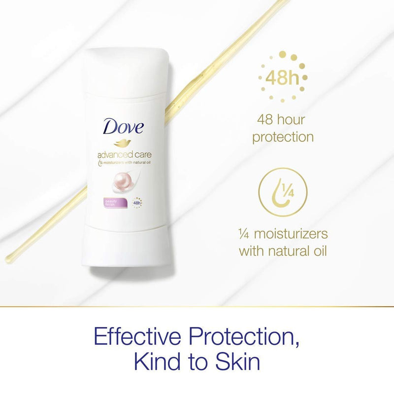 Dove Advanced Care Antiperspirant Deodorant Stick Beauty Finish, 2.6oz - Pack of 6