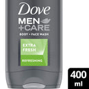 Dove Men Care Body Wash Extra Fresh 400ml (Pack of 6)