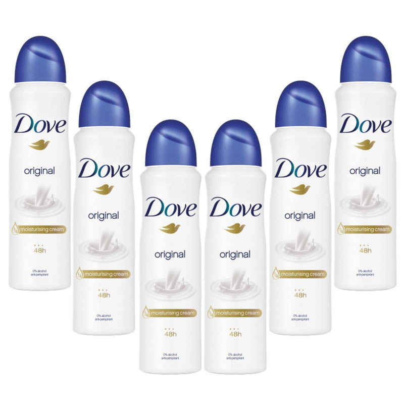 Dove Antiperspirant Spray Deodorant  Original 250ml - Pack of 6