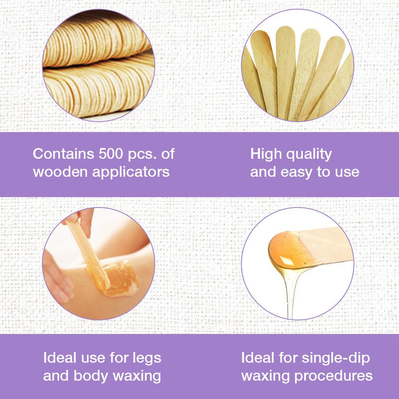Satin Smooth Hair Waxing Large Applicators 500 Count