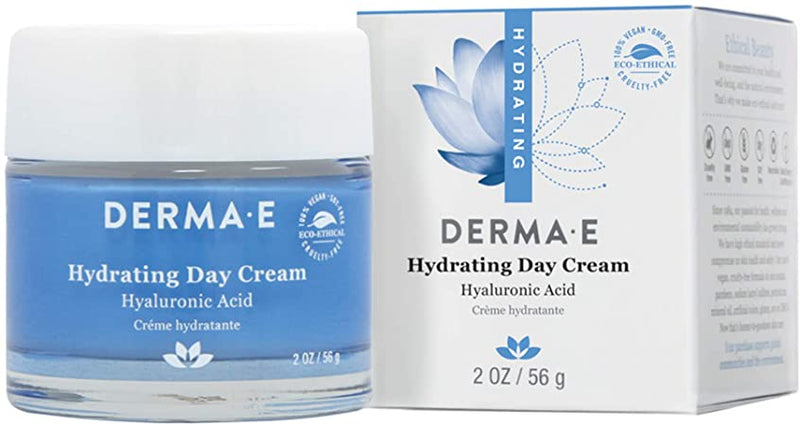 DERMA-E Hydrating Day Cream with Hyaluronic Acid, Standart, 2 Ounce