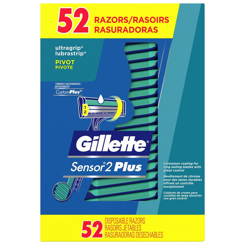 Gillette Sensor2 Custom Plus Disposable Razor (52 ct.)