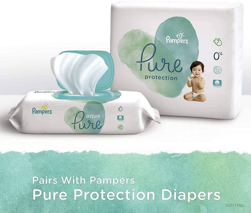 Pampers Aqua Pure Sensitive  Hypoallergenic and Unscented, 12x Pop-Top Packs, 672 Count