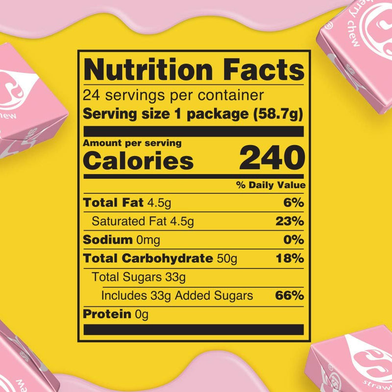 Starburst All Pink Strawberry Fruit Chews 2.07oz,  (24 Per Box)