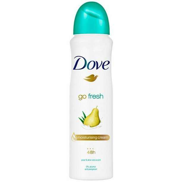 Dove Go Fresh Pear & Aloe Antiperspirant Deodorant Spray 250ml - Pack of 6