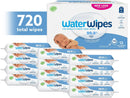 WaterWipes Plastic-Free Original Baby Wipes, 99.9% Water Based Wipes, Unscented & Hypoallergenic for Sensitive Skin, 60 Count (Pack of 12), Packaging May Vary
