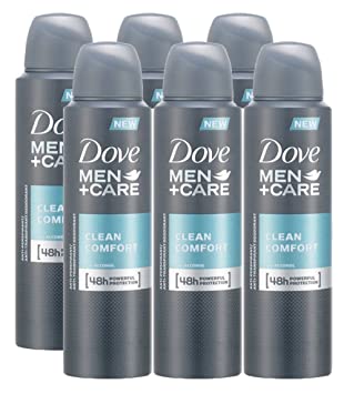 Dove Men + Care Clean Comfort Spray,150ML (6 Pack)