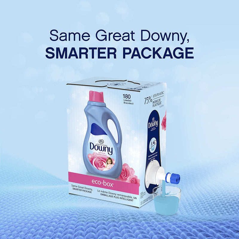 Downy Eco-Box Ultra Concentrated Liquid Fabric Conditioner (Fabric Softener), April Fresh, 105 fl oz  - 180 Loads