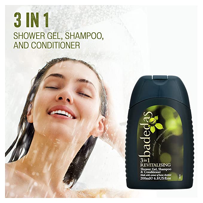 Badedas Revitalising Shower Gel, Shampoo & Conditioner 200ml (PACK OF 6)