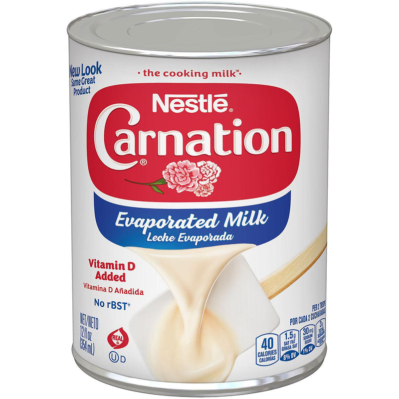 Nestle Carnation Evaporated Milk 2% Lowfat, 12oz  (8 Pack)