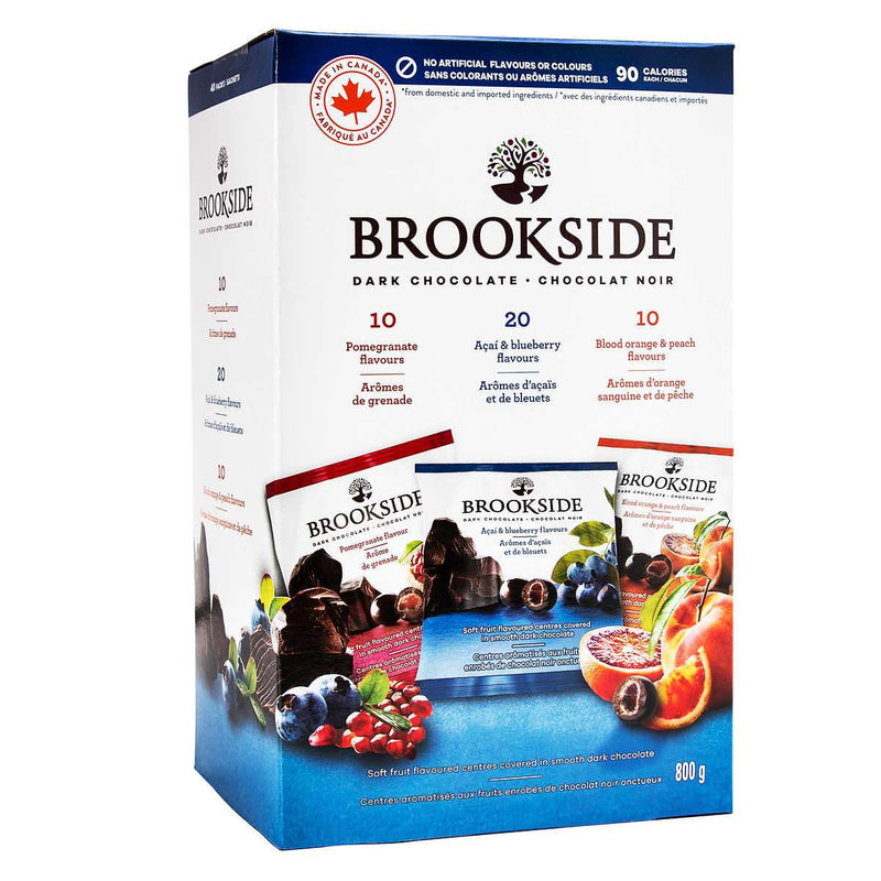 Brookside Dark Chocolate Variety Pack , 800g - Pack of 40