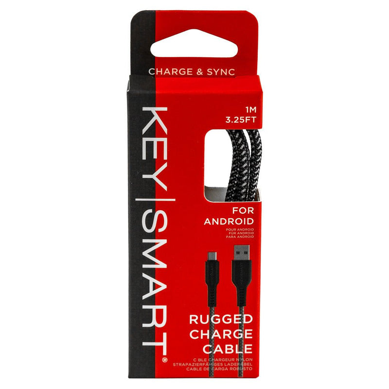KeySmart Rugged Android Charge Cable 3.25ft