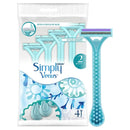 Gillette Simply Venus Disposable Razors With A Touch of Aloe, 4 Count (Pack of 2)
