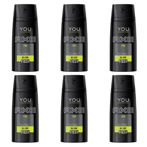 Axe You Body Spray YOU All Day Fresh Men 150ml - Pack of 6