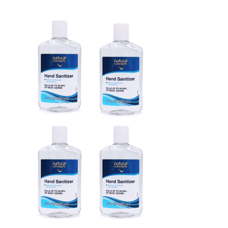 Natural Concepts Hand Sanitizer Gel Pack 4 -236 ml 8FL