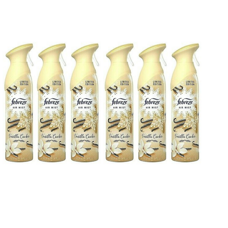 Febreze Air Freshener Spray Vanilla Cookie 300ml - Pack of 6