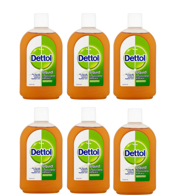 Dettol Antiseptic Disinfectant Liquid 500ml - Pack of 6