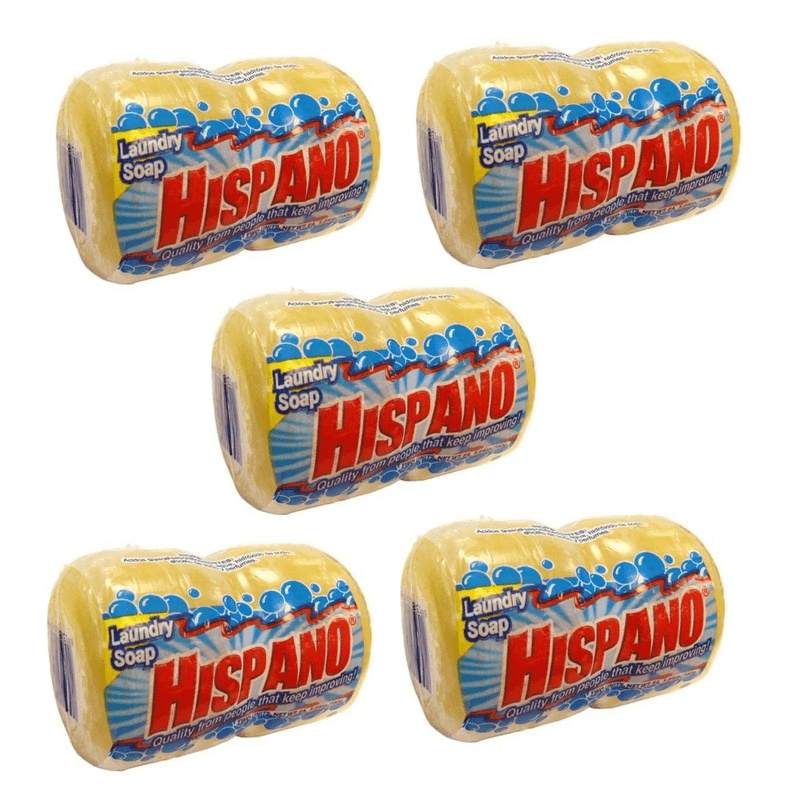 Hispano Laundry Soap Round 5.35oz (5 Double Packs) - Total 10 Bars