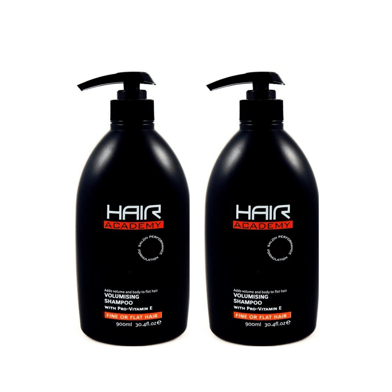 Hair Academy Volumising Shampoo For Fine Or Flat Hair With Pump 30.4oz/900ml - Pack of 2
