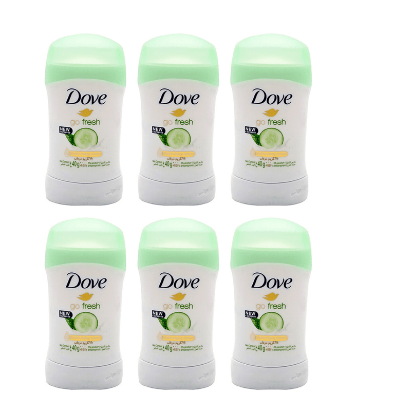 Dove Go Fresh Cucumber & Green Tea Deodorant 40ml 1.4oz - Pack of 6