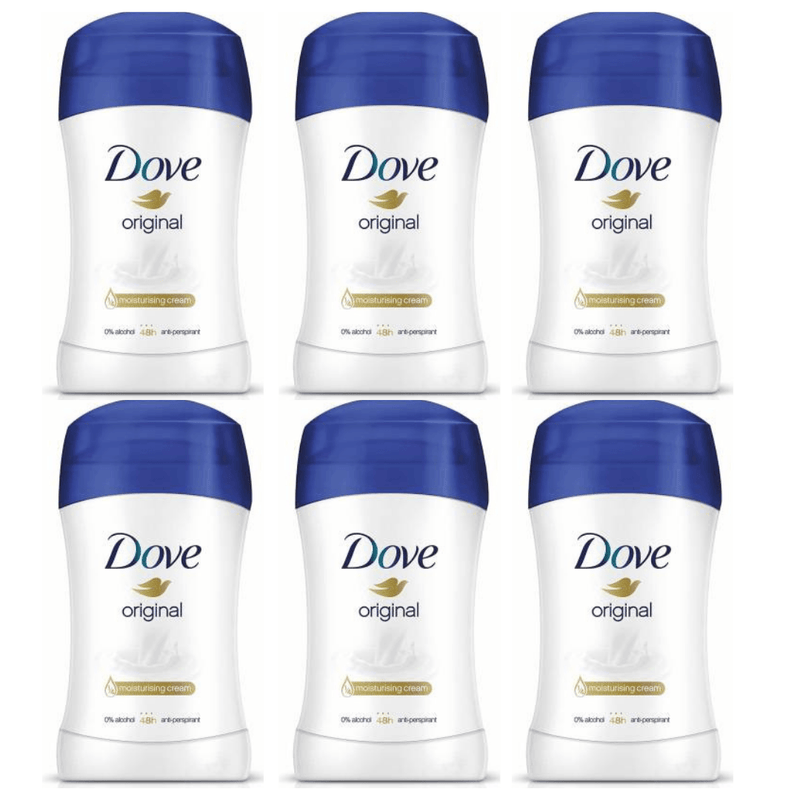 Dove Original Deodorant Stick - 1.8oz 50g Pack of 6