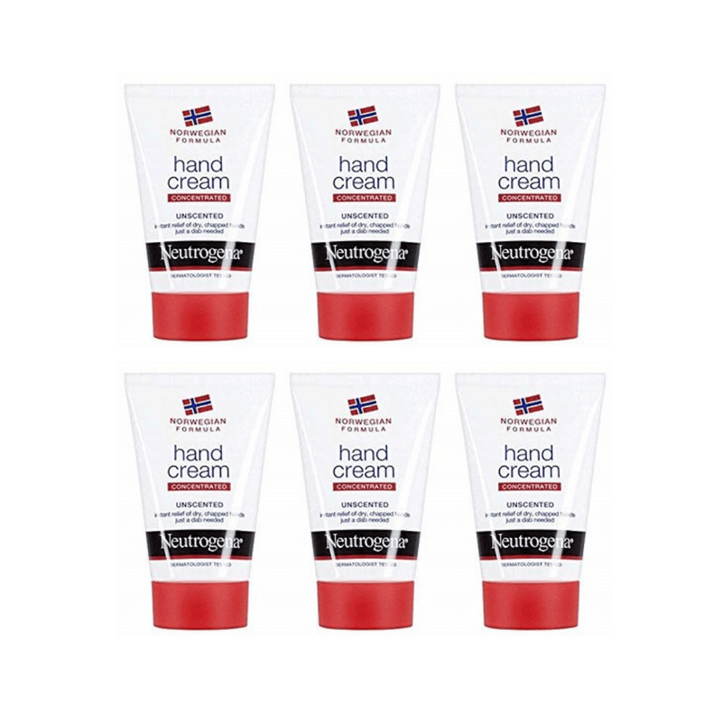 Neutrogena Concentrated Unscented Hand Cream 50ml - Pack of 6