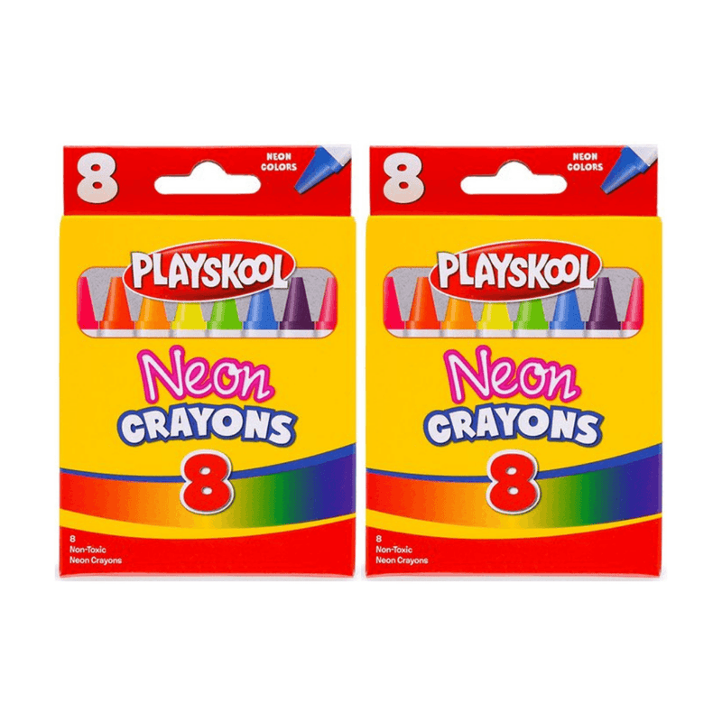 Playskool Neon Crayons 8 Count - Pack of 2