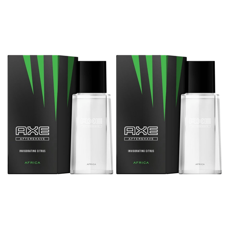 Axe Aftershave Invigorating Citrus Africa 100ml - Pack of 2