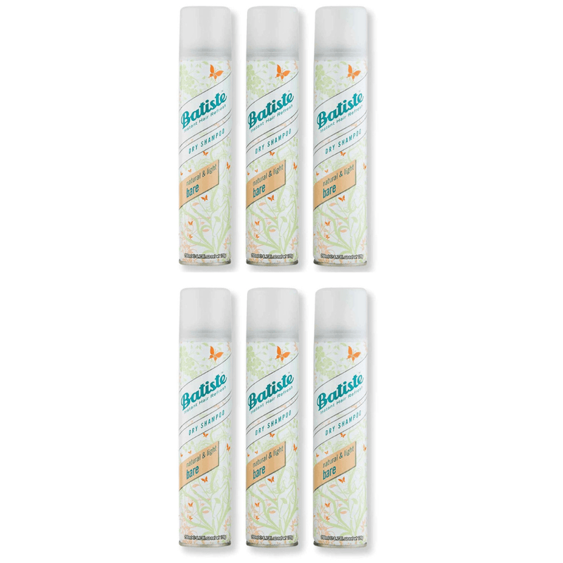 Batiste Dry Shampoo Natural & Light Bare 6.73 fl oz - Pack of 6