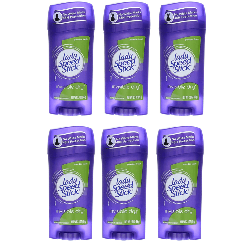 Lady Speed Stick Invisible Dry Powder Fresh Deodorant 2.3oz - Pack of 6